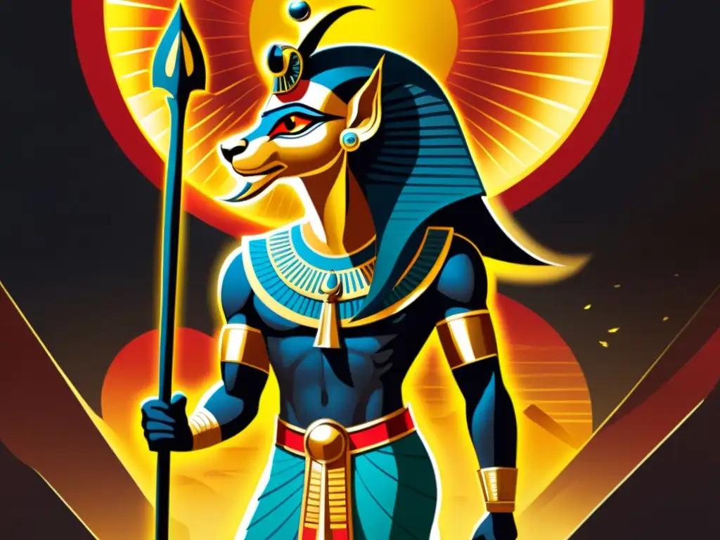 Ra, el dios egipcio, lucha con la Serpiente Apophis en mitología egipcia en una batalla épica entre luz y oscuridad