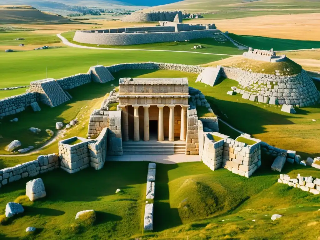 Ruinas de Hattusa: Imagen en 8K de la antigua capital hitita Impresionante imagen 8K de las ruinas de Hattusa, capital de los Hititas, evocando el misterio del antiguo imperio