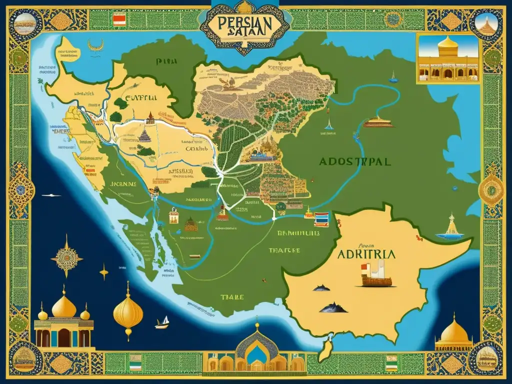 Intrincado Sistema Satrapal del Imperio Persa, con provincias interconectadas y rica diversidad cultural