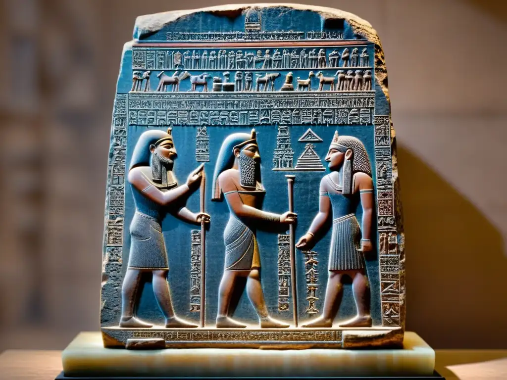 El Código de Hammurabi: autoridad ancestral en Babilonia El poderoso legado jurídico de Babilonia cobra vida en esta escena de Hammurabi presentando sus leyes a los ciudadanos